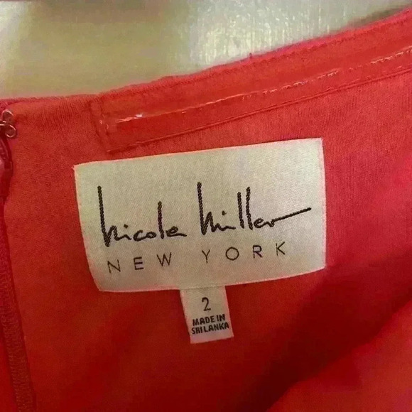 Nicole Miller NY Pink Halter Tie-Back Midi Dress Women's size‎ 2 - Picture 3 of 12